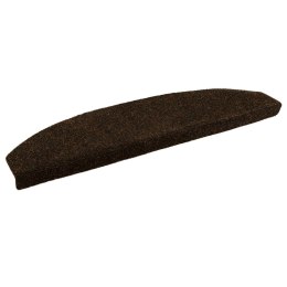 VidaXL Samoprzylepne maty na schody 15 pcs brązowy 80 x 24,5 x 3,5 cm