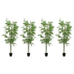 VidaXL Sztuczne Drzewo Bambusa 4 pcs zielony 60 x 18 x 190 cm