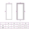 VidaXL Drzwi wewnętrzne, 76x201,5 cm, białe, matowe szkło i aluminium