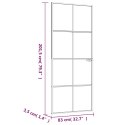 VidaXL Drzwi wewnętrzne, białe, 83x201,5 cm, szkło i aluminium