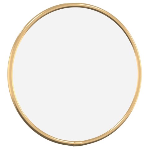 VidaXL Lustro ścienne, złote, Ø 20 cm, okrągłe