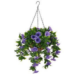 VidaXL Sztuczne Kwiaty Fioletowy 66 x 75 x 70 cm PE i stal