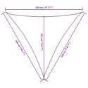 VidaXL Trójkątny żagiel ogrodowy, tkanina Oxford, 3,6x3,6x3,6m, czarny