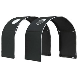 VidaXL Tunel do łóżka 2 pcs Czarny 211 x 52,5 x 2 cm Poliester