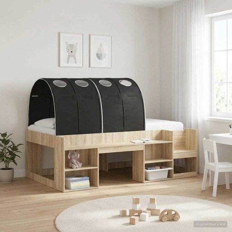VidaXL Tunel do łóżka 2 pcs Czarny 211 x 67.5 x 2 cm Poliester