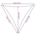 VidaXL Żagiel przeciwsłoneczny, czarny, 2x2x2 m, 100% poliester
