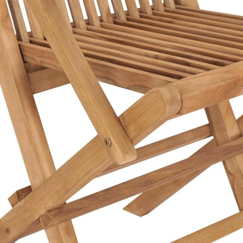 ZESTAW MEBLI OGRODOWYCH STÓŁ I 6 KRZESEŁ LITE DREWNO TEAKOWE BRĄZ 150X90X75