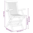 ZESTAW MEBLI OGRODOWYCH STÓŁ I 6 KRZESEŁ LITE DREWNO TEAKOWE BRĄZ 150X90X75