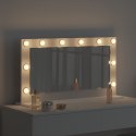 LUSTRO TOALETOWE PROSTOKĄTNY Z LUSTREM BIAŁA 80X45X18CM