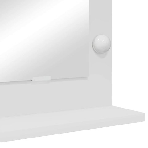 LUSTRO TOALETOWE PROSTOKĄTNY Z LUSTREM BIAŁA 80X45X18CM