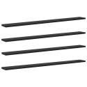 VidaXL Półka na książki 4 pcs Czarny 100 x 10 x 1,5 cm