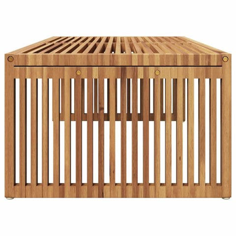 VidaXL Stół Ogrodowy Brązowy 110 x 55 x 35,5 cm Lite drewno teakowe