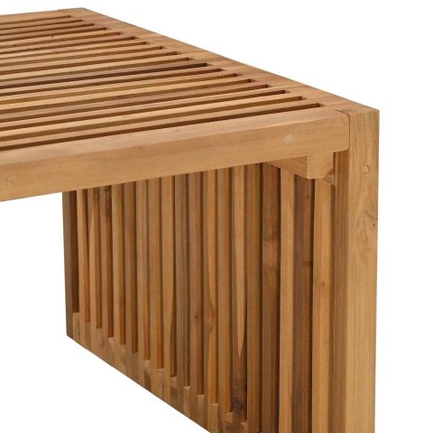 VidaXL Stół Ogrodowy Brązowy 110 x 55 x 35,5 cm Lite drewno teakowe