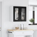 VidaXL Szafka szklana na ścianę LUCCA Czarny dąb 60 x 31 x 60 cm