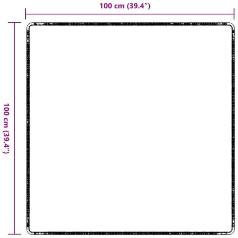 VidaXL Chodnik dywanowy Ciemnoszary 100 x 100 cm 100% polipropylen