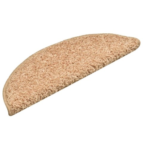 VidaXL Maty na schody 15 szt. 56x17x3 cm, złote, półokrągłe