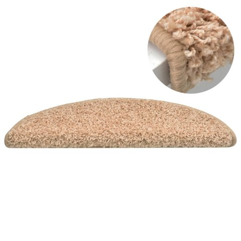 VidaXL Maty na schody 15 szt. 56x17x3 cm, złote, półokrągłe