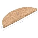 VidaXL Maty na schody 15 szt. 56x17x3 cm, złote, półokrągłe
