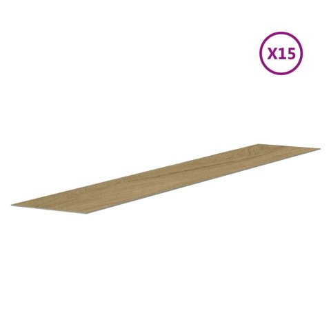 VidaXL Panele ścienne, drewnopodobne, brązowe, PVC, 2,06 m²