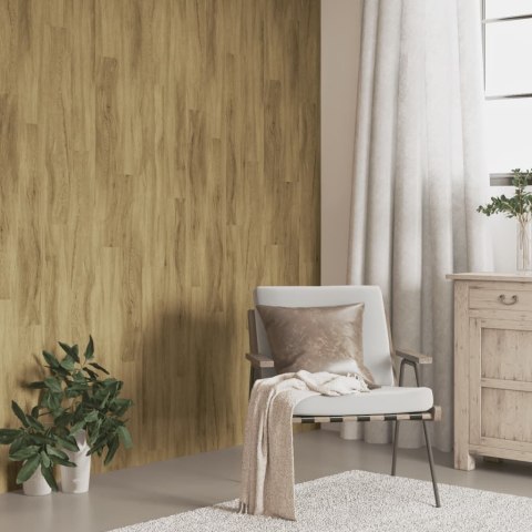 VidaXL Panele ścienne, drewnopodobne, brązowe, PVC, 2,06 m²