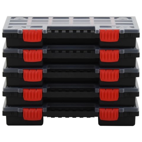 VidaXL Pudełka asortymentowe, 10 szt., 34,5x25x5 cm polipropylen