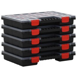 VidaXL Pudełka asortymentowe, 5 szt., 34,5x25x5 cm polipropylen