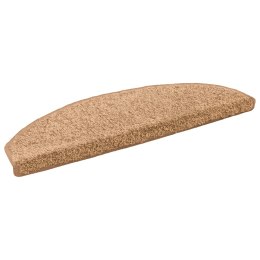 VidaXL Samoprzylepne maty na schody 15 pcs Beżowy 80 x 24,5 x 3,5 cm
