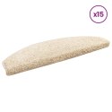 VidaXL Samoprzylepne maty na schody Półokrąg 15 pcs Jasny Brąz
