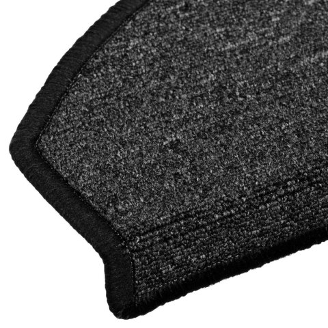 VidaXL Samoprzylepne maty na schody Półokrąg 15 pcs antracytowy