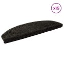 VidaXL Samoprzylepne maty na schody Półokrąg 15 pcs antracytowy