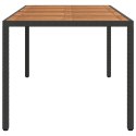 VidaXL Stół Ogrodowy Czarny 190 x 90 x 75 cm polirattan