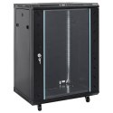 VidaXL Szafa sieciowa 15U z nóżkami obrotowymi 19" IP20 60x45x86 cm
