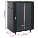 VidaXL Szafa sieciowa 15U z nóżkami obrotowymi 19" IP20 60x45x86 cm