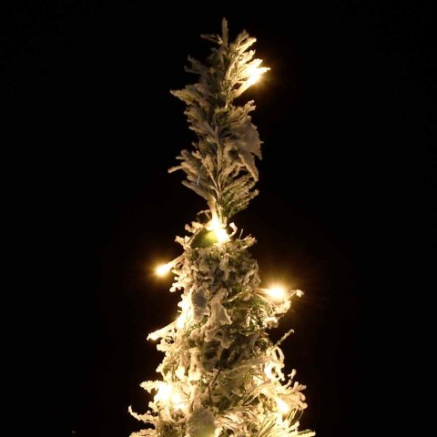 VidaXL Sztuczna choinka typu pop-up, ośnieżona, 100 LED, 150 cm