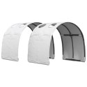 VidaXL Tunel do łóżka 2 pcs Biały 211 x 67.5 x 2 cm Poliester