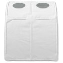 VidaXL Tunel do łóżka 2 pcs Biały 211 x 67.5 x 2 cm Poliester