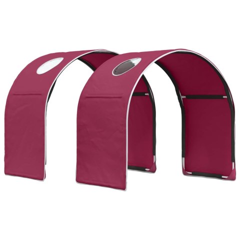 VidaXL Tunel do łóżka 2 pcs czerwony 211 x 52,5 x 2 cm Poliester