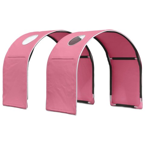 VidaXL Tunel do łóżka 2 pcs różowy 211 x 52,5 x 2 cm Poliester