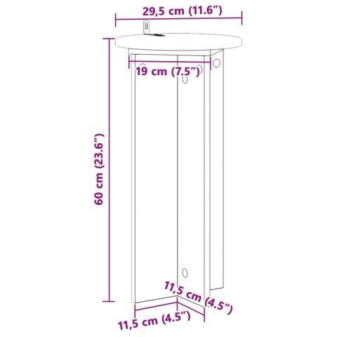 VidaXL Stojak na rośliny 2 pcs dąb Sonoma 29,5 x 29,5 x 60 cm