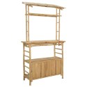 VidaXL Stół barowy na zewnątrz Naturalny 110 x 50 x 210 cm Bambus