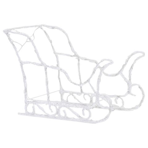 VidaXL Świąteczna dekoracja renifery z saniami, 160 diod LED, 130 cm