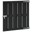 VidaXL Brama ogrodowa 100 x 100 cm WPC i aluminium Czarny