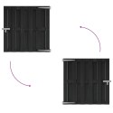 VidaXL Brama ogrodowa 100 x 100 cm WPC i aluminium Czarny