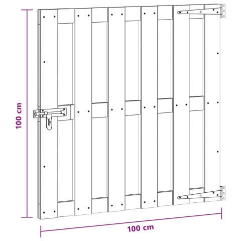 VidaXL Brama ogrodowa 100 x 100 cm WPC i aluminium Czarny
