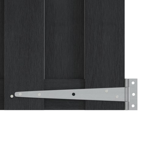 VidaXL Brama ogrodowa 100 x 180 cm WPC i aluminium Czarny