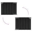 VidaXL Brama ogrodowa 100 x 80 cm WPC i aluminium Czarny