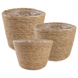 3 SZT. NATURALNY Ø26 X 19 CM 100% TRAWA MORSKA