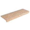 VidaXL Maty na schody 30 szt. 65x21x4 cm, złota, prostokątna krawędź