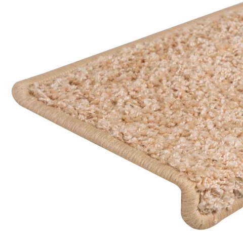 VidaXL Maty na schody 30 szt. 65x21x4 cm, złota, prostokątna krawędź