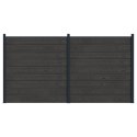 PANEL OGRODZENIOWY 2 EL. WPC I ALUMINIUM CZARNY 353X186CM